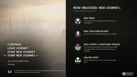 Jedi Survivor New Game Plus Carries Over