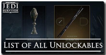 List of All Unlockables - Star Wars Jedi Survivor