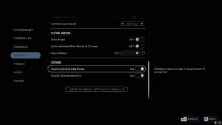 Arachnophobia Safe Mode
