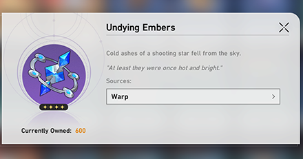 Honkai Star Rail - Spend Undying Embers