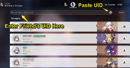 Honkai Star Rail - Friend UID