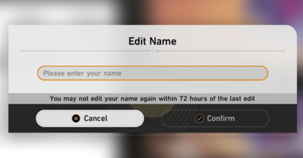 Honkai Star Rail - Name Input