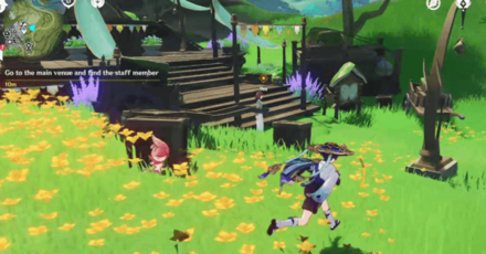 Genshin - Gatherings and Partings Quest - Go to the main event venue to update Kareena