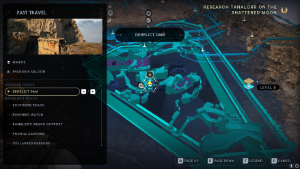 Fast Travel to Derelict Dam