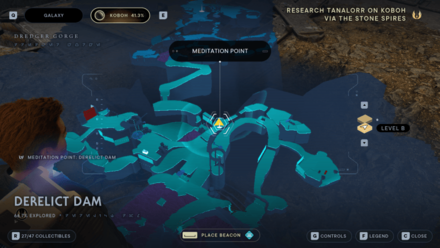 Howling Push XP Farming - Derelict Dam Meditation Point Map