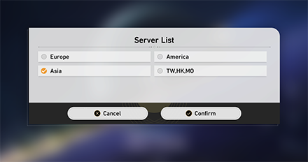Honkai Star Rail - Server List