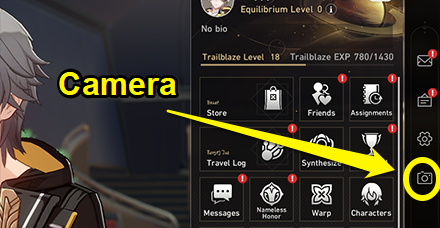 Honkai Star Rail - Select Camera Icon