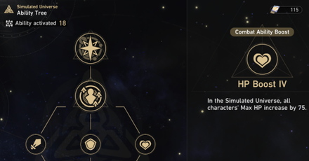 Honkai Star Rail - Simulated Universe Ability Tree