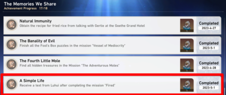 Honkai Star Rail - A Simple Life Achievement - Fired