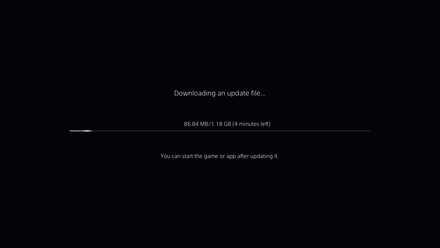 PS5 Patch Update File Size