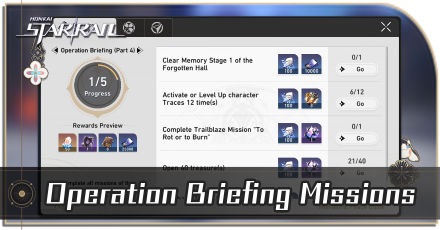 Honkai Star Rail - All Operation Briefing Missions and Rewards