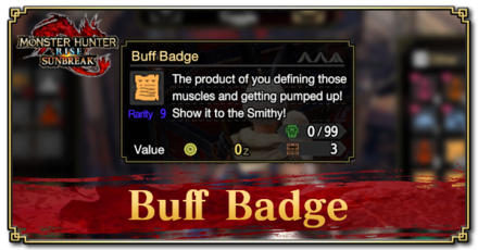 Monster Hunter Rise (MH Rise) - Buff Badge Banner