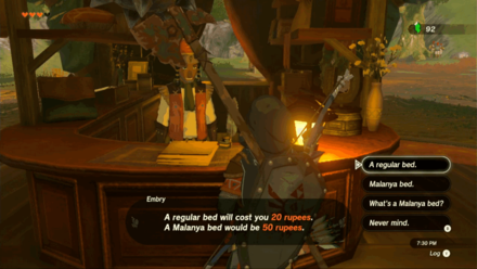 Zelda TotK - Sleep at Inns