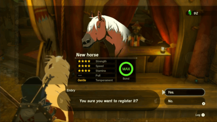Zelda TotK - Registering a Horse