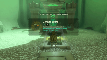 Zelda TotK - Kyononis Shrine Zonaite Sword
