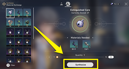 Honkai Star Rail - Material Exchange Hit Synthesize