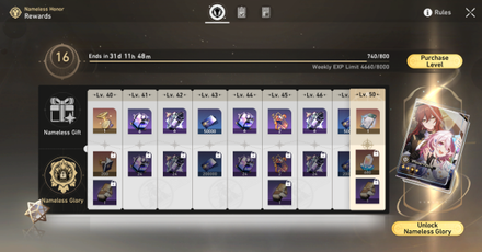 Honkai Star Rail - Battle Pass Screen