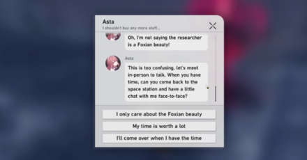 Honkai Star Rail - From Xianzhou With Love Asta Message