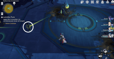 Honkai Star Rail - How to Solve the Luminflux Pyxis Puzzle 1 Step 1