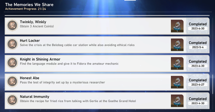 Honkai Star Rail - Achievements