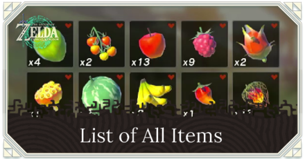TOTK - List of All Items