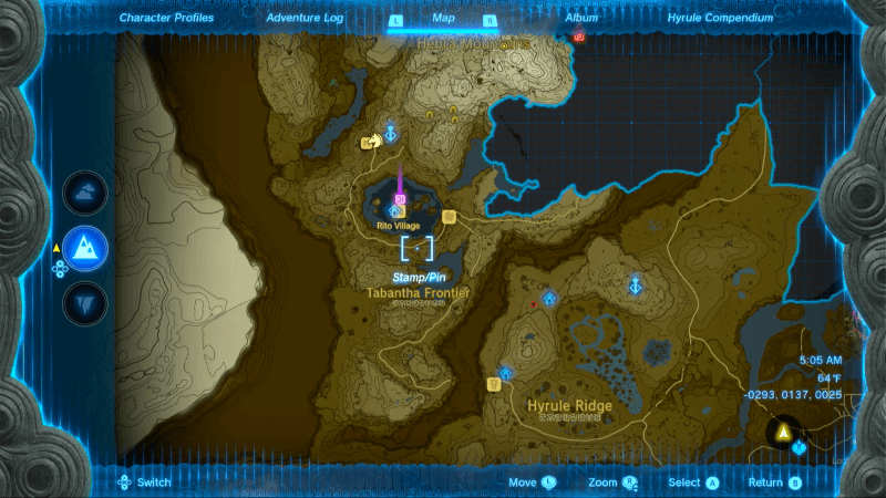 Legend of Zelda Breath of the Wild Topographic Map by Oromis