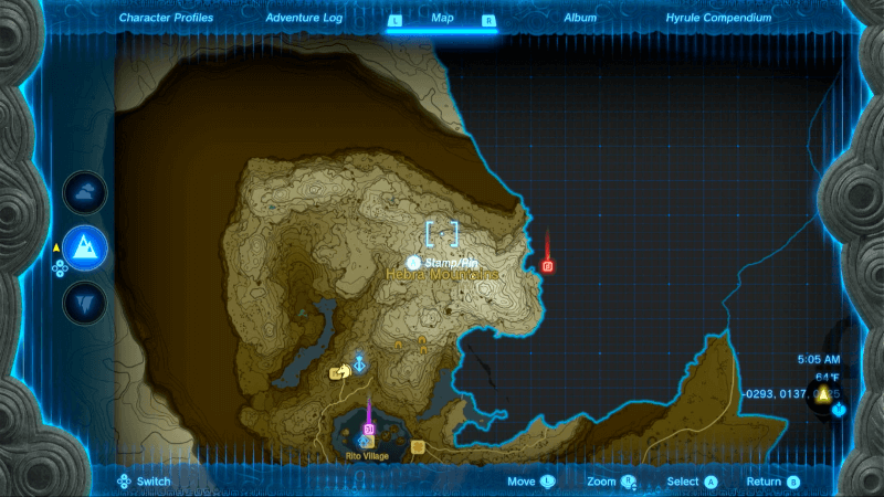 Legend of Zelda Breath of the Wild Topographic Map by Oromis