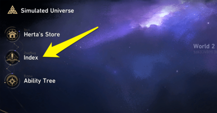 Honkai Star Rail - Simulated Universe Index Tab