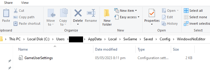 Jedi Survivor - Config Directory