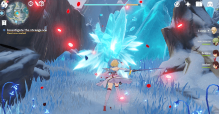 Genshin - How to Thaw the Shards In Snow-Coverd Path