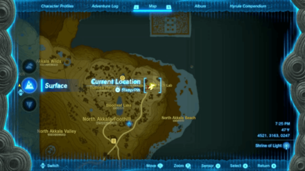 Zelda TotK - Travel Medallion Map Image