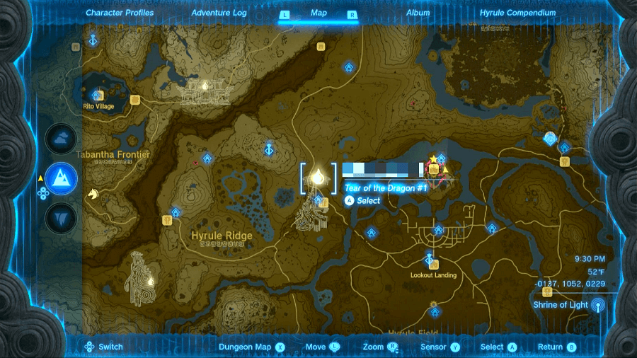 Dragon Tear geoglyph and Memory locations in Zelda: TOTK - Polygon