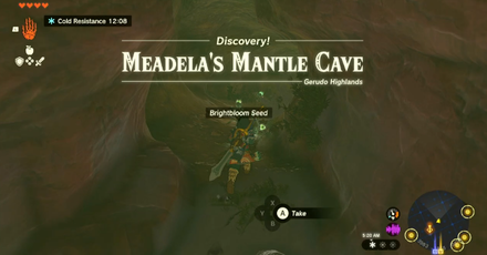 Meadela’s Mantle Cave Entrance Overworld Image