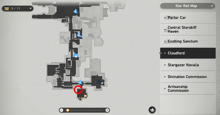 Honkai Star Rail - Courteous Cycrane Location