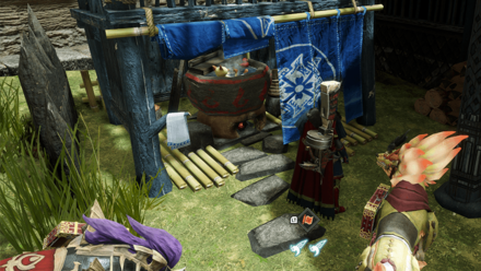 MH Rise - Kajika the Fishmonger bathing