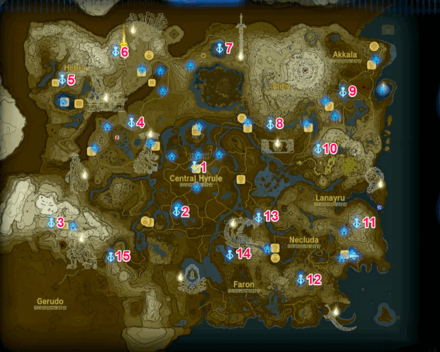 TotK - All Tower Locations