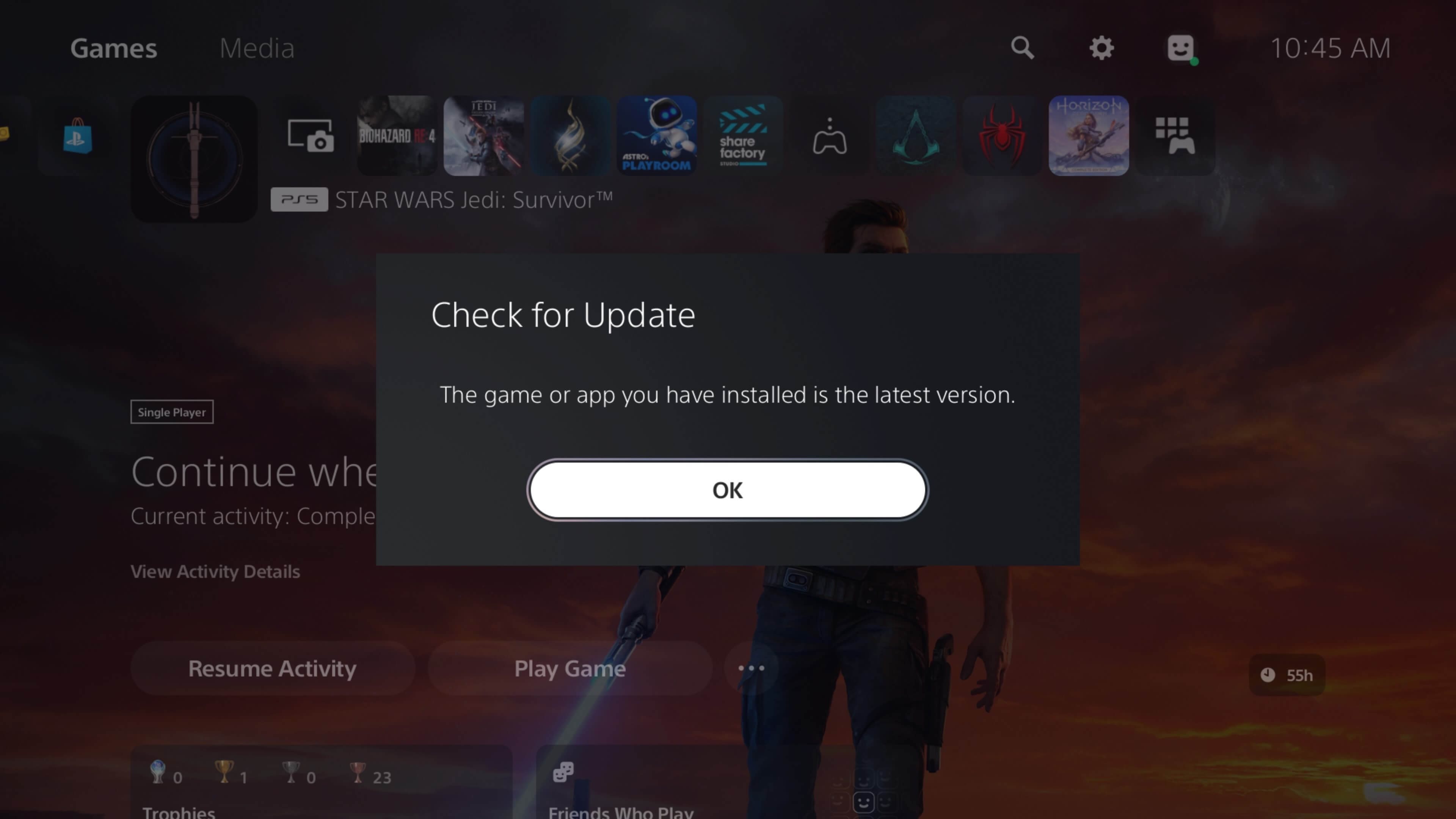 Star Wars Jedi Survivor PS5 Update