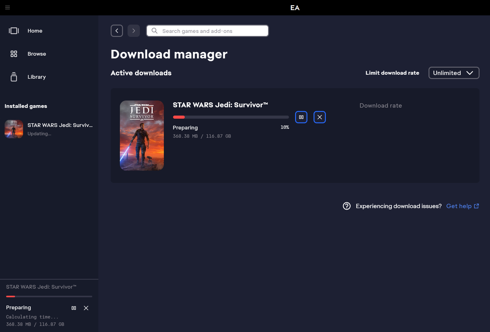 Jedi Survivor PC Update