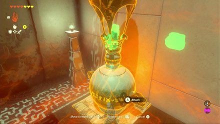 Zelda TotK Sinakawak Shrine Stacked Orbs and Hot Air Balloon