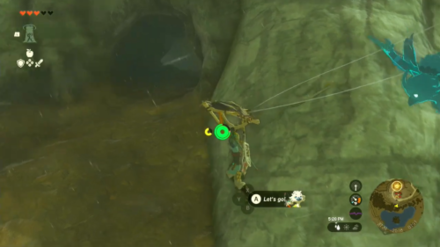 Zelda TotK Cave in the Bottom of the Hill