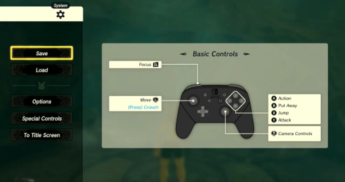 Zelda Tears of the Kingdom TotK - Basic Control and Saving