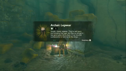 Zelda Tears of the Kingdom TotK Getting the Archaic Legwear.png