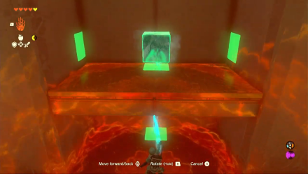 Zelda TotK Kiuyoyou Shrine Block of Ice on Ledge