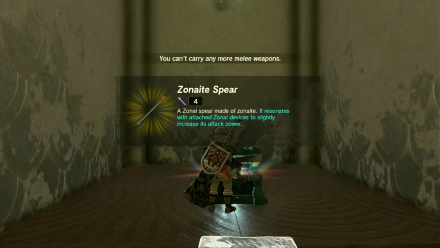 Zelda TotK Kiuyoyou Shrine Zonaite Spear