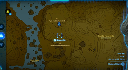 Popla Foothills Excavation Site Entrance Map Image