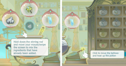 Genshin - Glittering Elixirs - Stir the materials