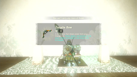 Zelda TotK Kikakin Shrine Zonaite Bow