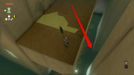 Zelda TotK Kikakin Shrine Drop Down from Ledge