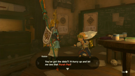 Zelda Tears of the Kingdom TotK Return to Robbie After Getting Shrine Data.png
