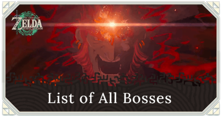 List of All Bosses